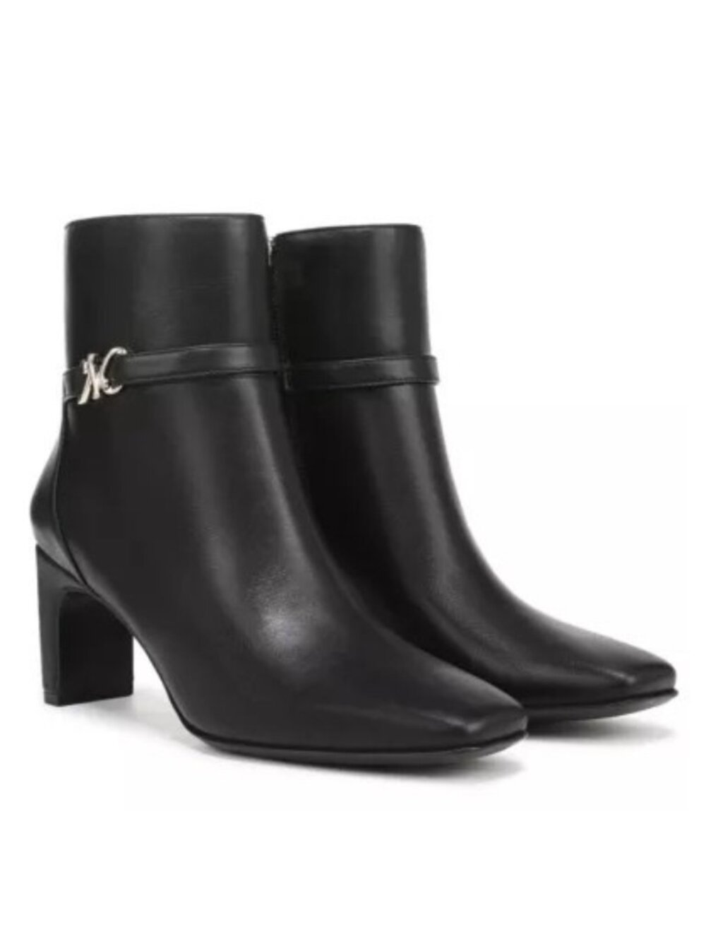 Naturalizer Nanette Wide Ankle Booties Black Size 7W NWT